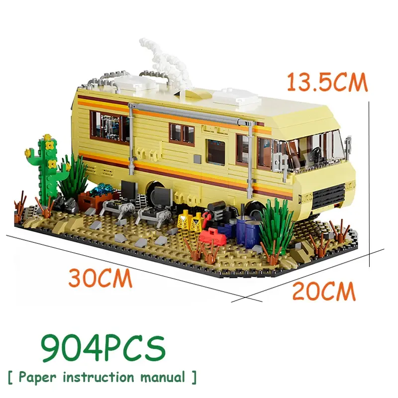 Technical Breaking Bad RV Adventure Camper Bus Car Model Building