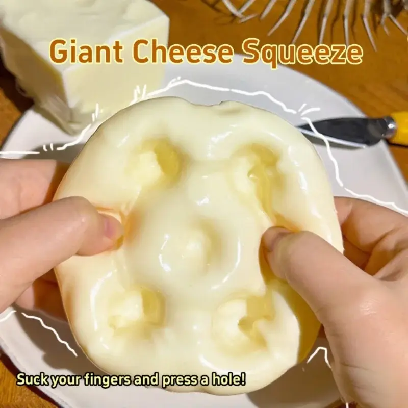 Taba Squishy Cheese Cube Stress Ball Shapeable Squeeze Ball Non