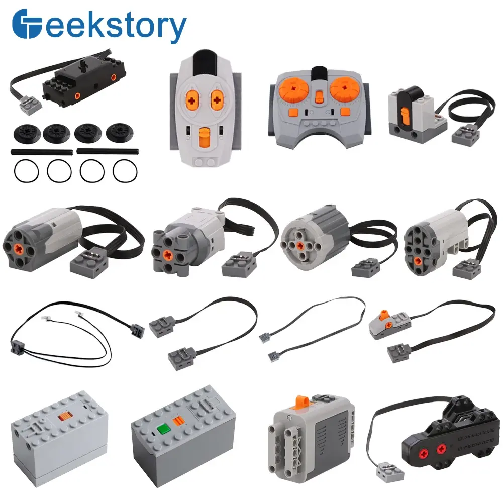 MOC Power Functions Servo Train Motor Battery Box Switch Light IR