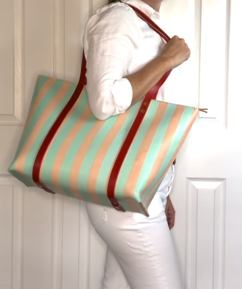 Thumbnail: The 'Newport' Tote Cabana Stripe