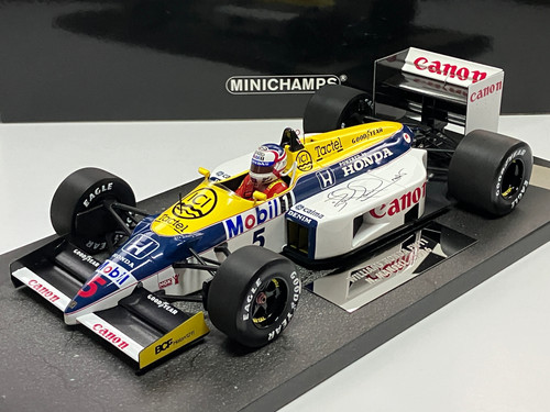 Nigel Mansell signed Williams FW11, 1/18 Minichamps | The