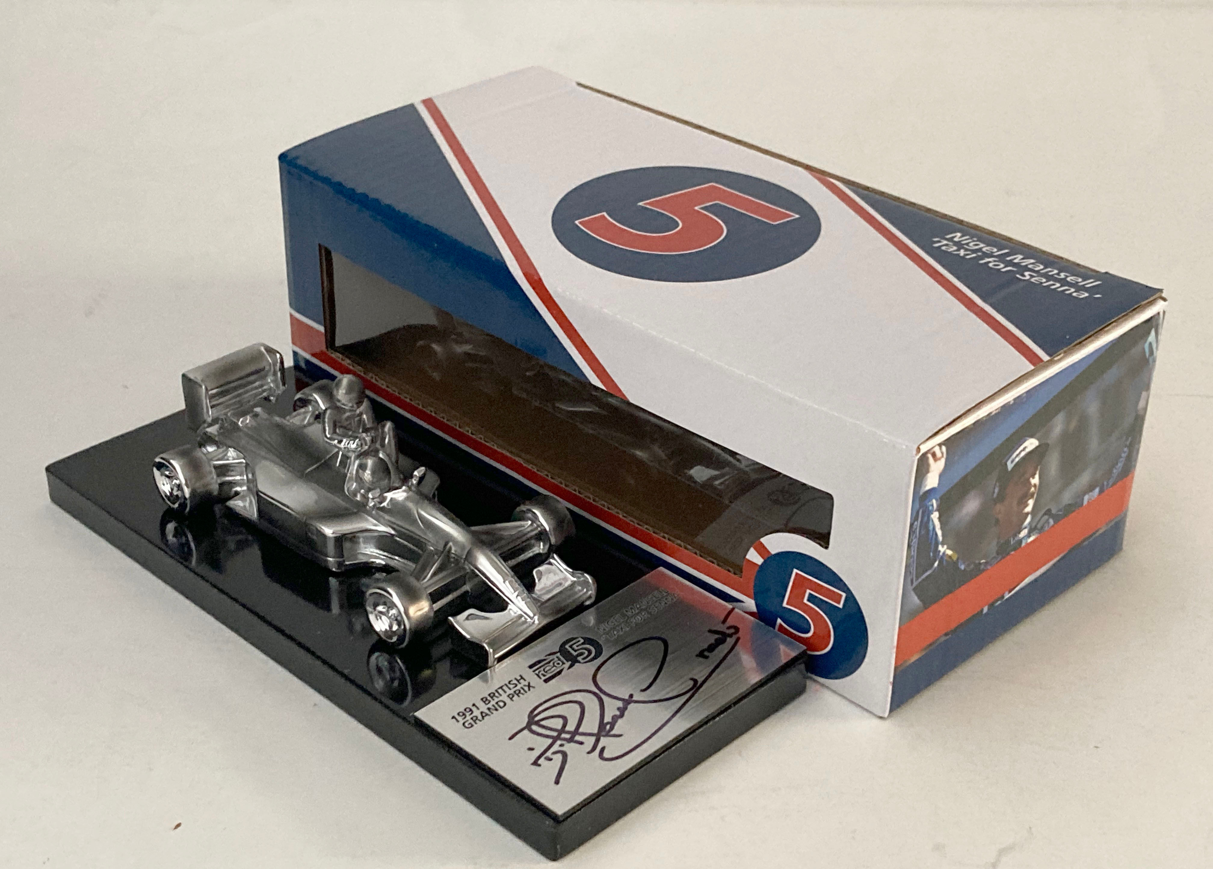 1/43 Sculpture, Williams FW14 'Taxi for Senna' signed Nigel Mansell