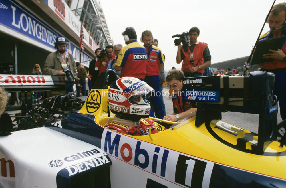 San Marino Grand Prix, Imola, Italy. 1987 Nigel Mansell Wil Williams. 03