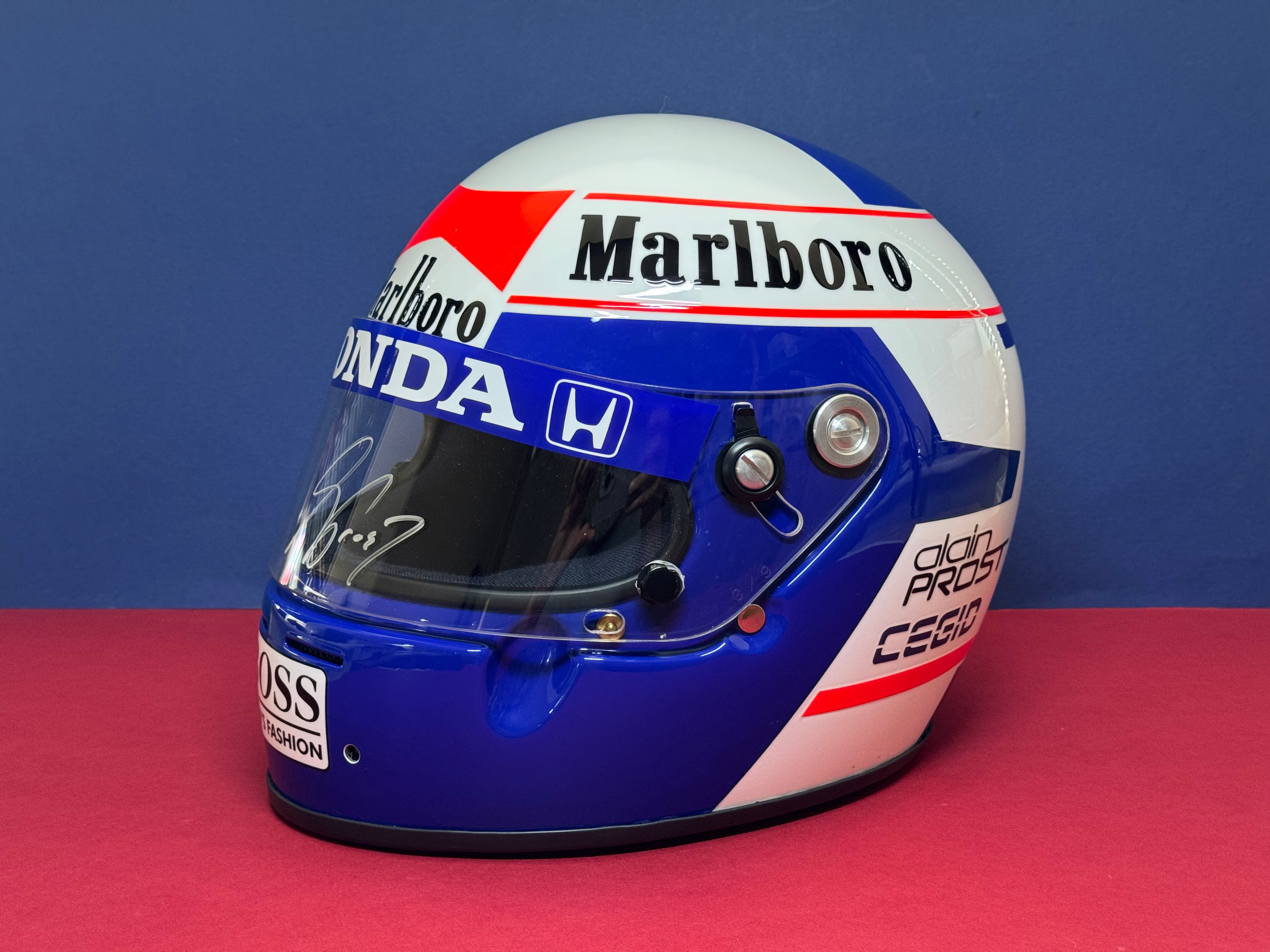 Alain Prost signed 1:1 McLaren helmet