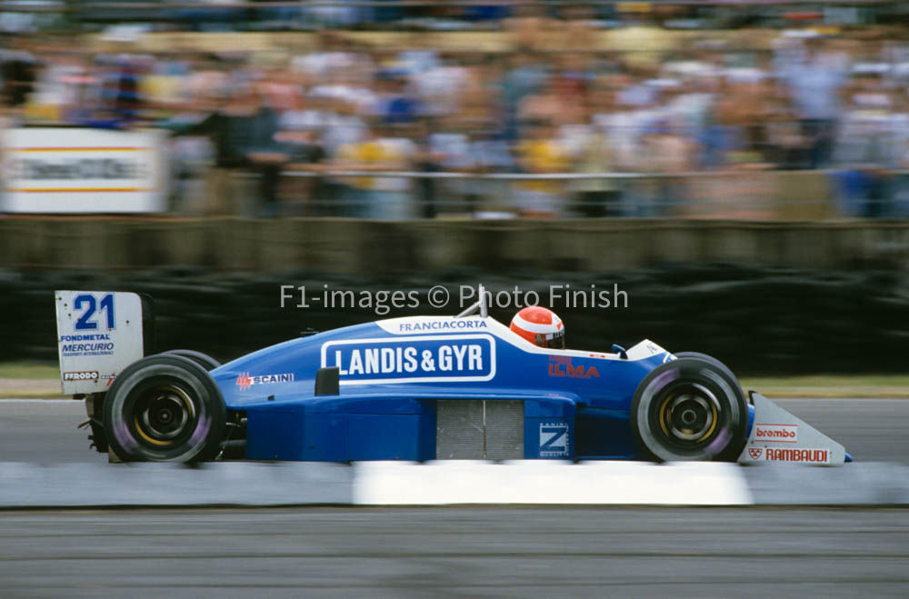 British Grand Prix Silverstone, England, 1987 Alex Caffi O Osella.