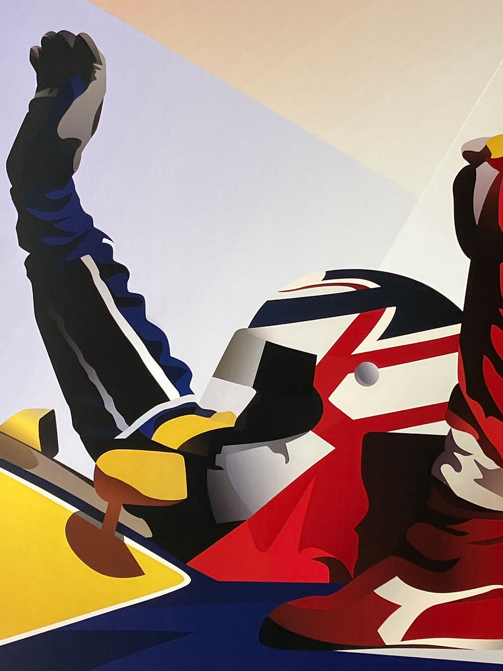 Thumbnail: Nigel Mansell signed 'Taxi for Senna' art poster