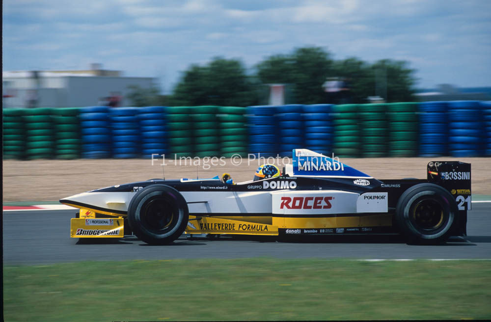 French Grand Prix, Magny-Cours, France. 1997 Tarso Marques Minardi. 03