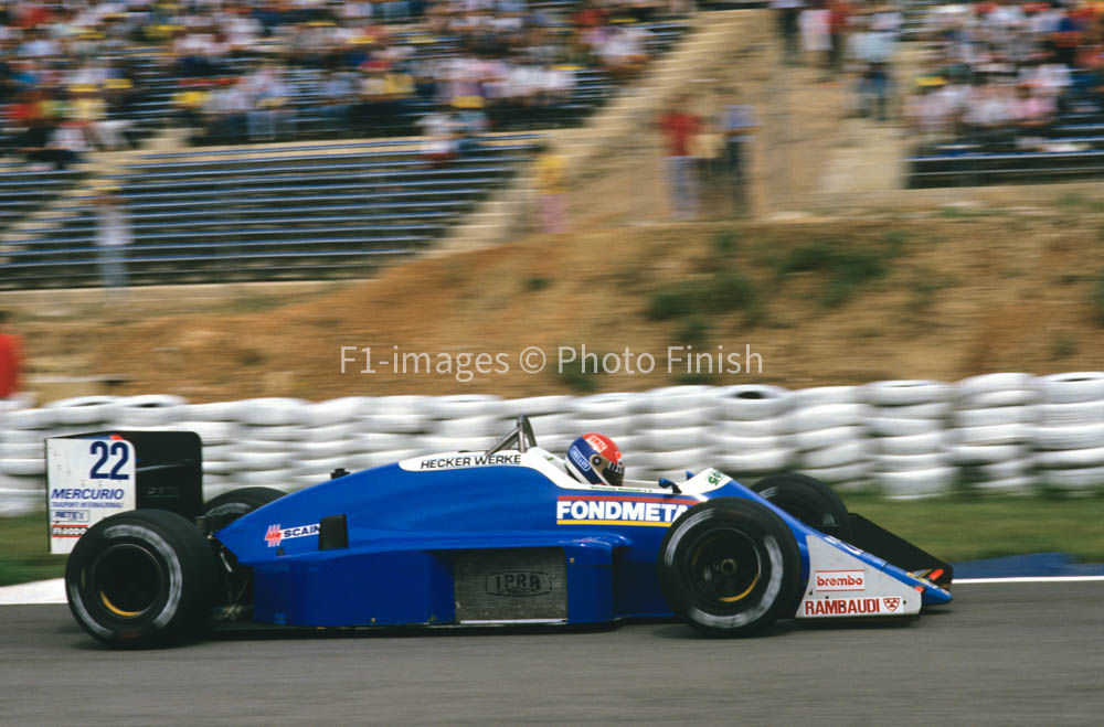 Spanish Grand Prix, Jerez, Spain 1987 Alex Caffi Osella FA1 Osella.