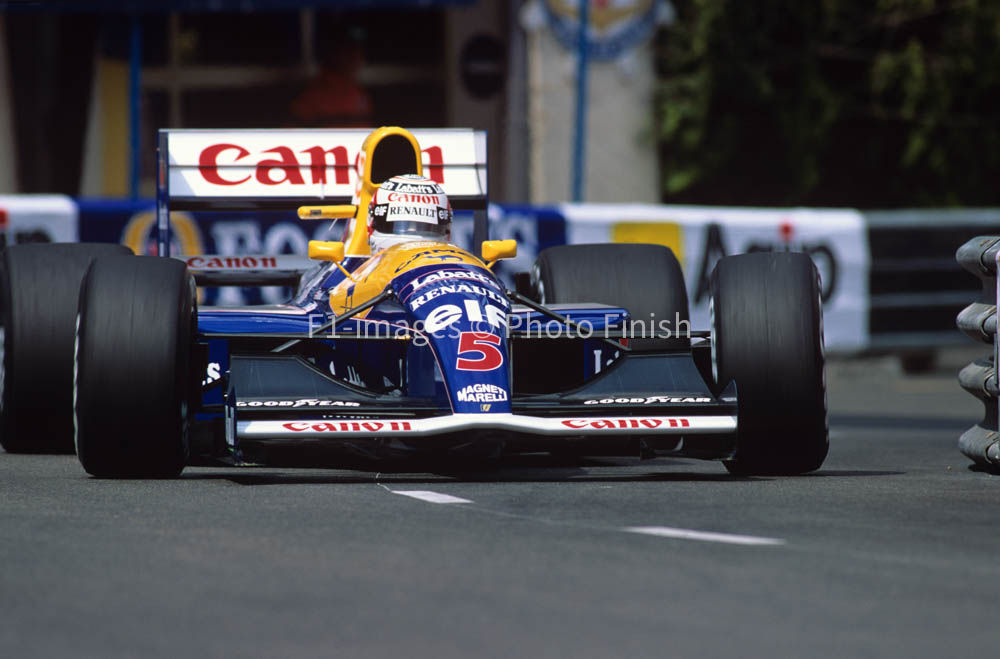 Monaco Grand Prix Monte Carlo Monaco. 1991 Nigel Mansell Wil Williams. 07