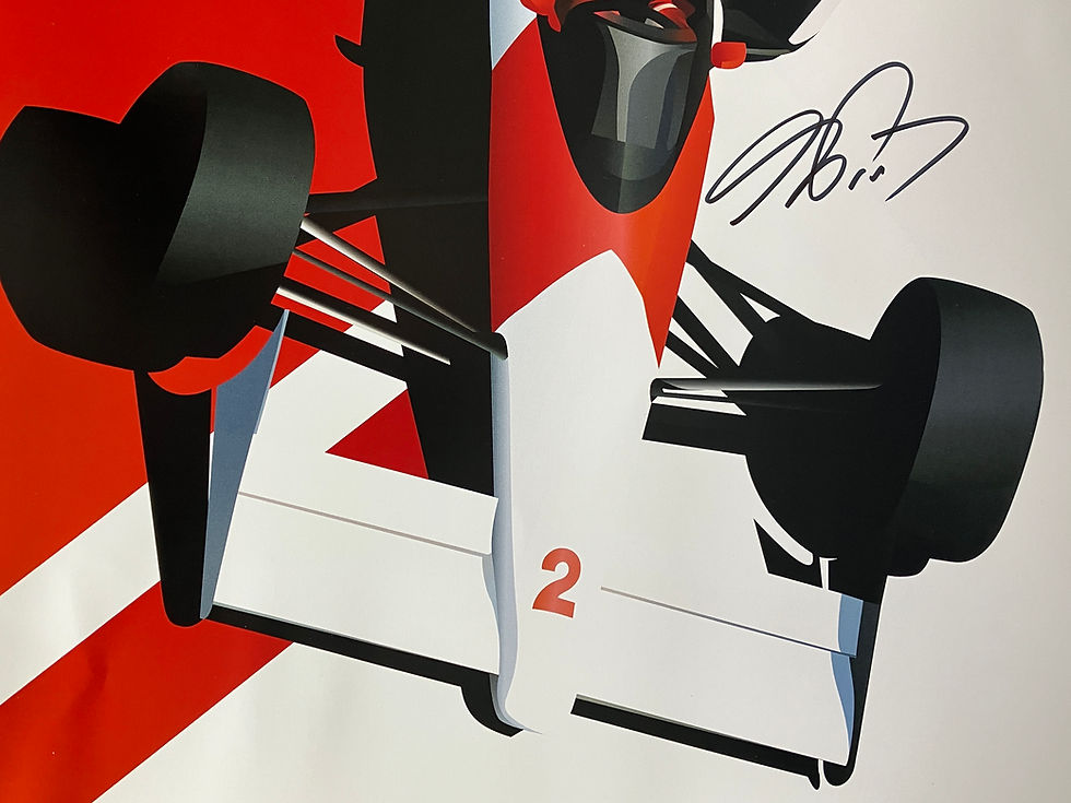 Thumbnail: Alain Prost signed McLaren MP4/5 art poster