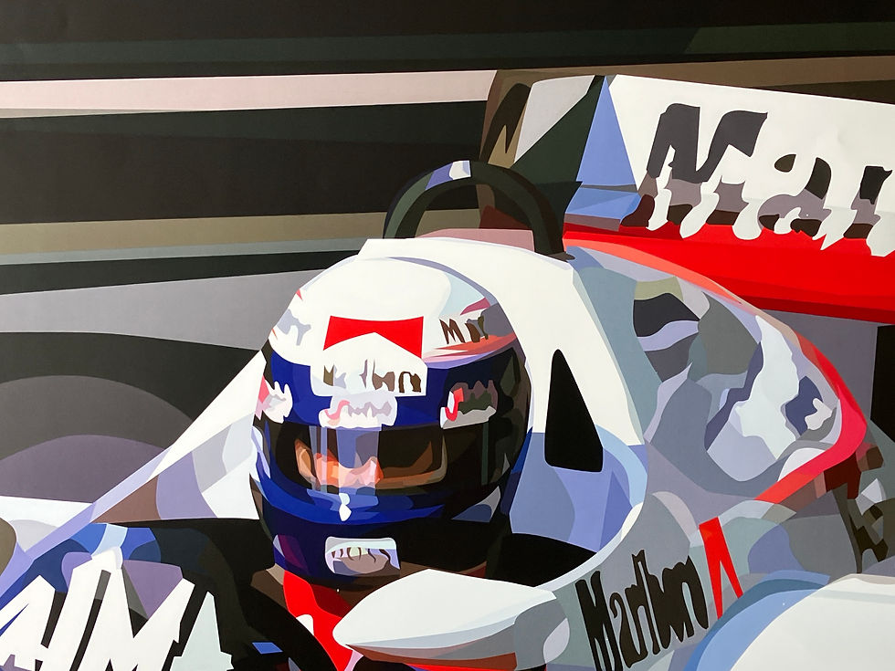 Thumbnail: Alain Prost signed McLaren MP4 art poster