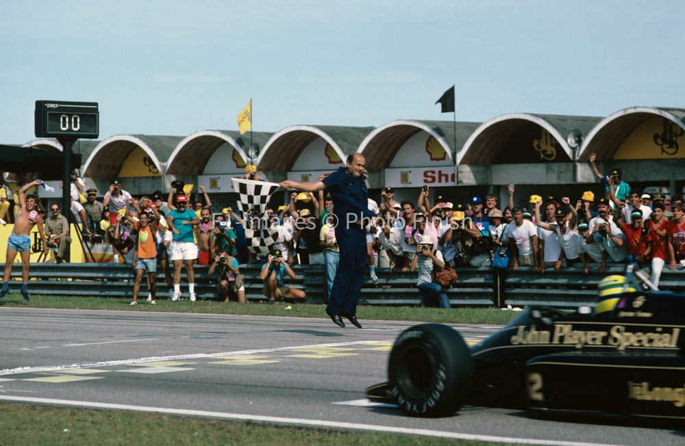 Brasilian GP Rio Brazil 1986 Ayrton Senna Lotus 98T finishe.