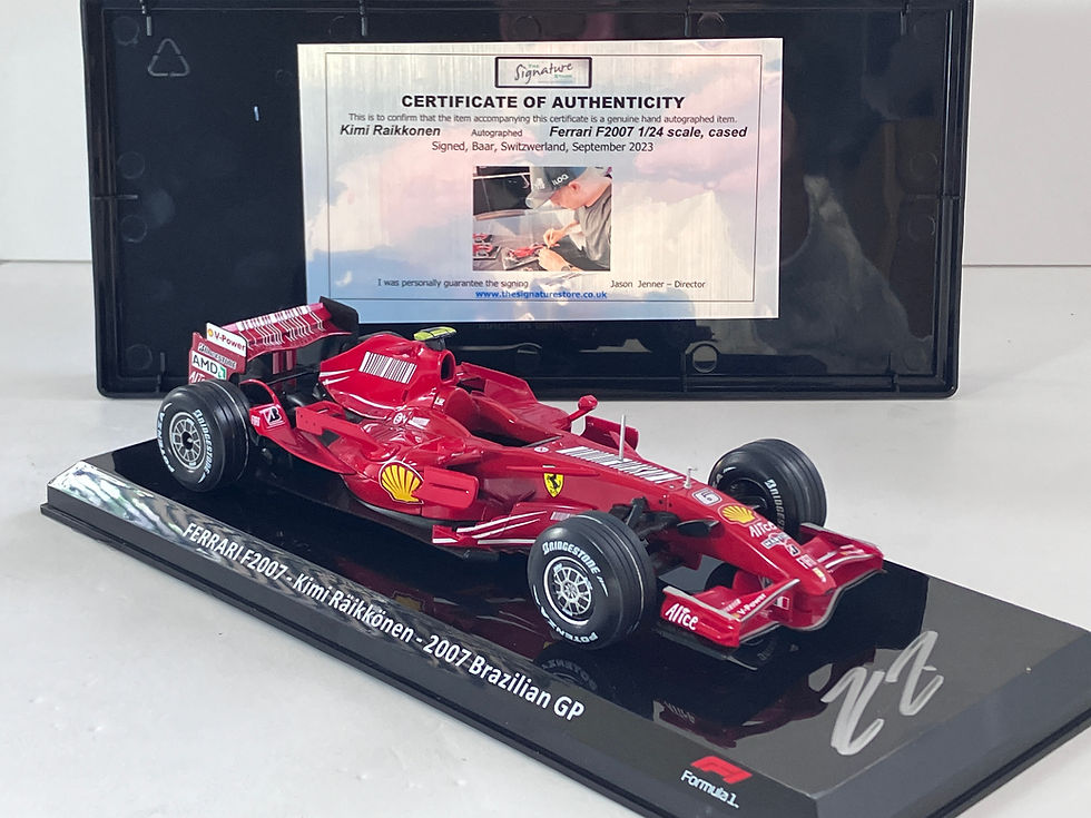 Thumbnail: Kimi Räikkönen signed Ferrari F2007 cased 1/24