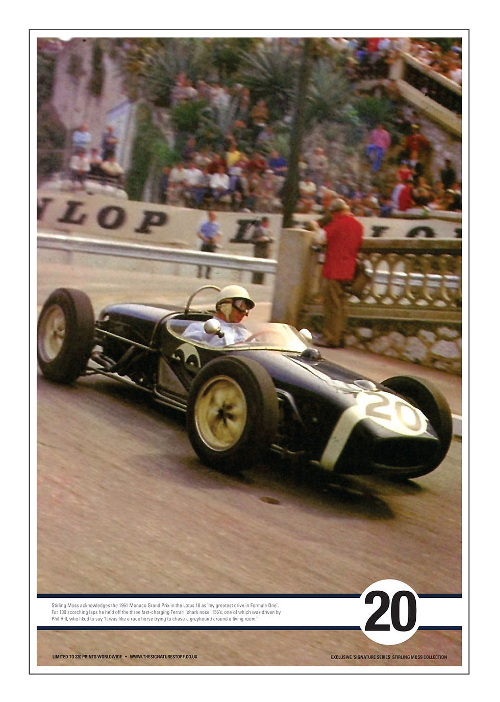Thumbnail: Moss at Monaco, signed Stirling Moss colour print