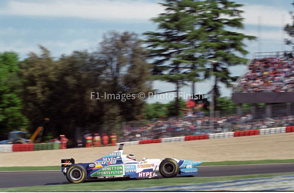 San Marino Grand Prix, Imola, Italy. 1996 Gerhard Berger Be Benetton. 04