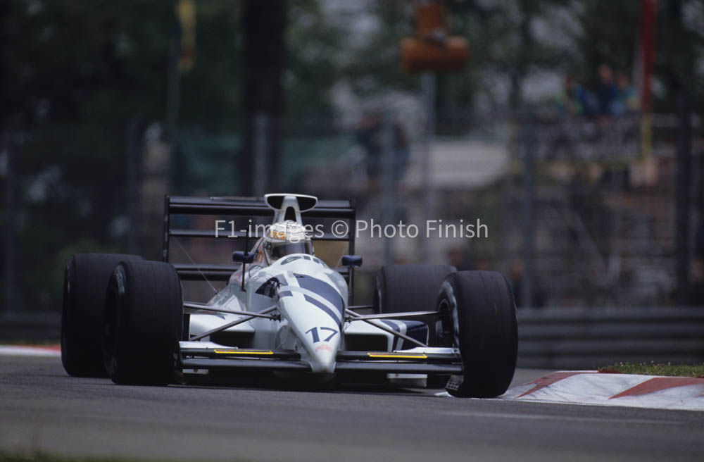 San Marino Grand Prix, Imola, Italy. 1991 Gabriele Tarquini AGS.