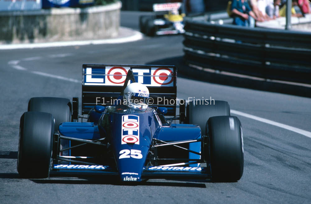 Monaco Grand Prix Monte Carlo Monaco. 1987 Rene Arnoux LIgi Ligier. 03