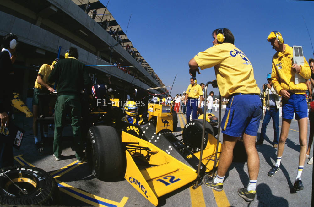 Mexican GP Mexico City 1987 Ayrton Senna Lotus 99T © Formu Lotus. 04