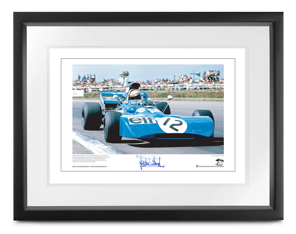 Tyrrell 003 Lithographic Print, signed Sir Jackie Stewart