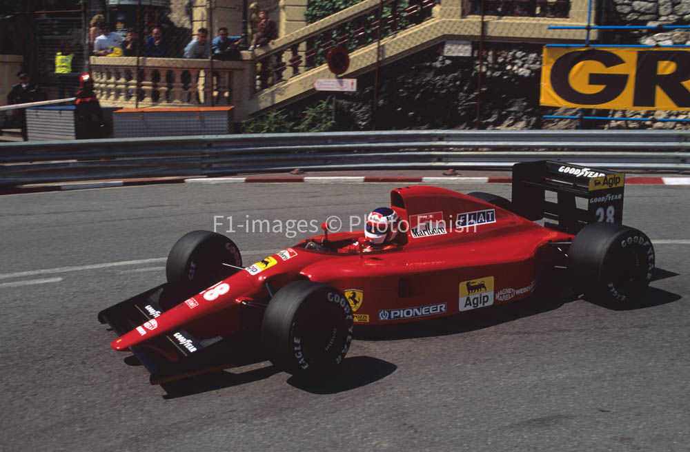 Monaco Grand Prix Monte Carlo Monaco. 1991 Jean Alesi Ferra Ferrari. 04