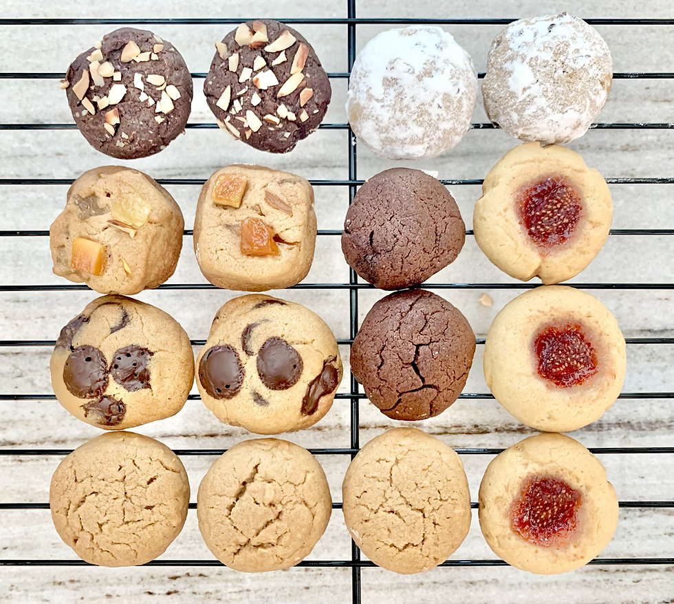 Thumbnail: 7 Flavors Semi-Crisp Cookies in Polka Dot Tin Box