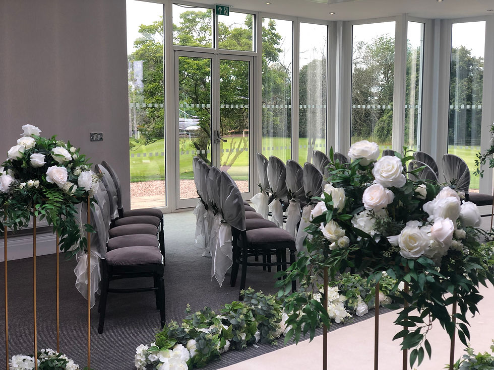 Thumbnail: Greenery floral arrangement and stand