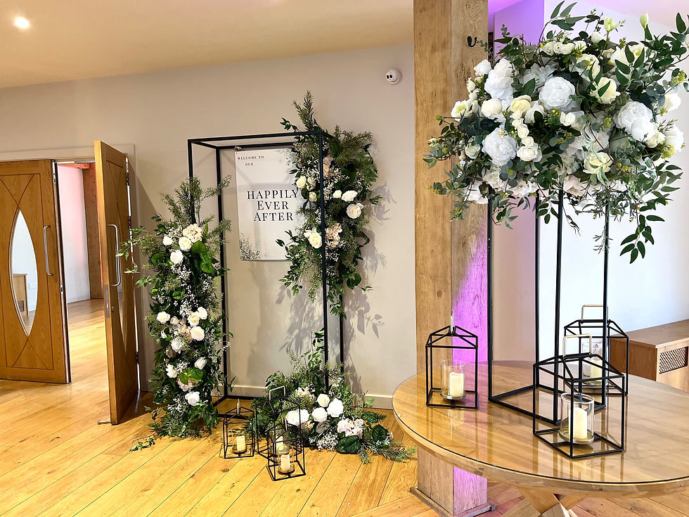 Thumbnail: Statment welcome sign and florals 