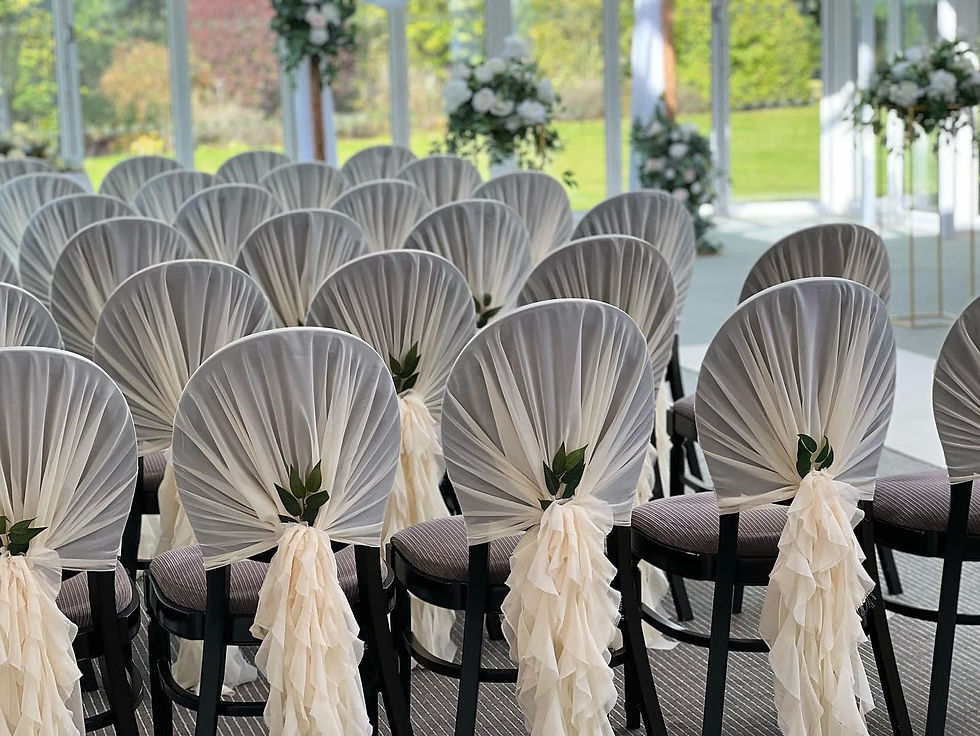 Thumbnail: Ivory and Blush Ruffle Hoods  