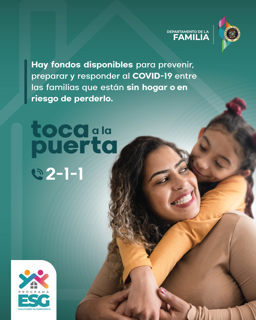 Toca a la puerta social campaign execution featuring a mother and daughter