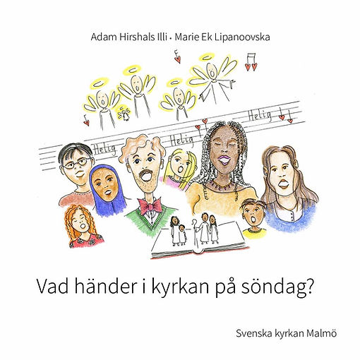 Omslaget på boken "Vad händer i kyrkan en söndag"