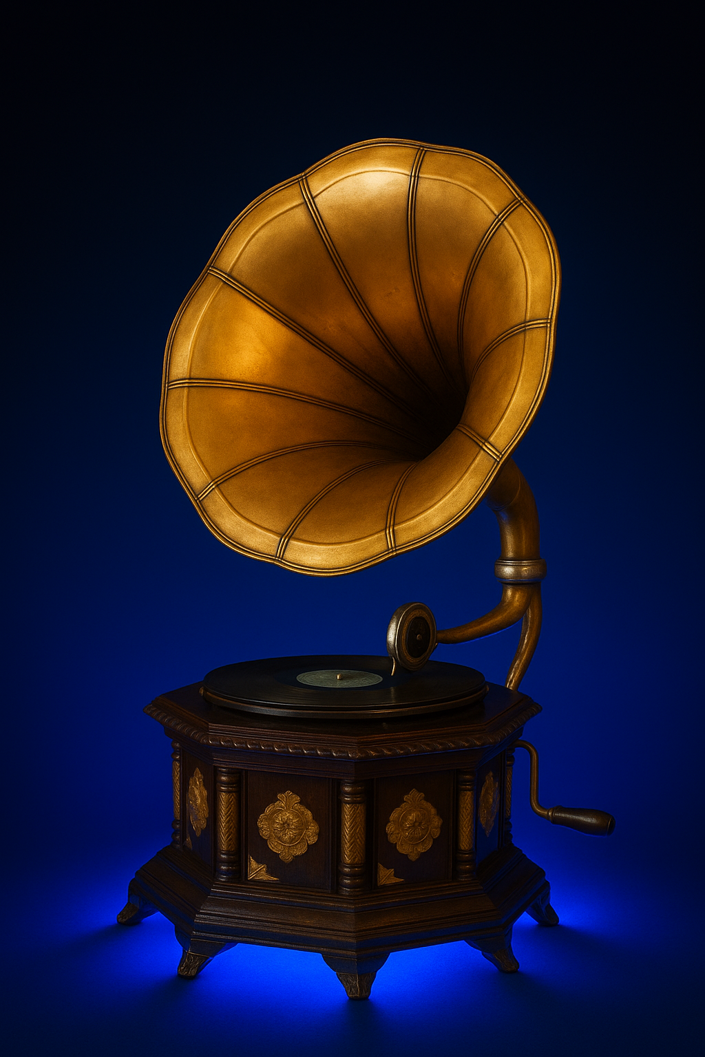 HorstDeco Platenspeler / Grammofoon Bordeaux / Goud