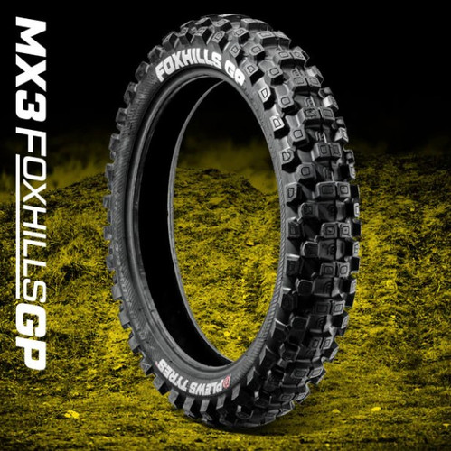 Plews MX3 Foxhills GP 70/100-17 Front Motocross Tyre – Hard Compound, Tube-Type, Off-Road