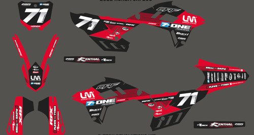 7-ONE RACING TEAM GRAPHICS 2025 Motocross Mx 125cc - 450cc | 7-ONE Racing