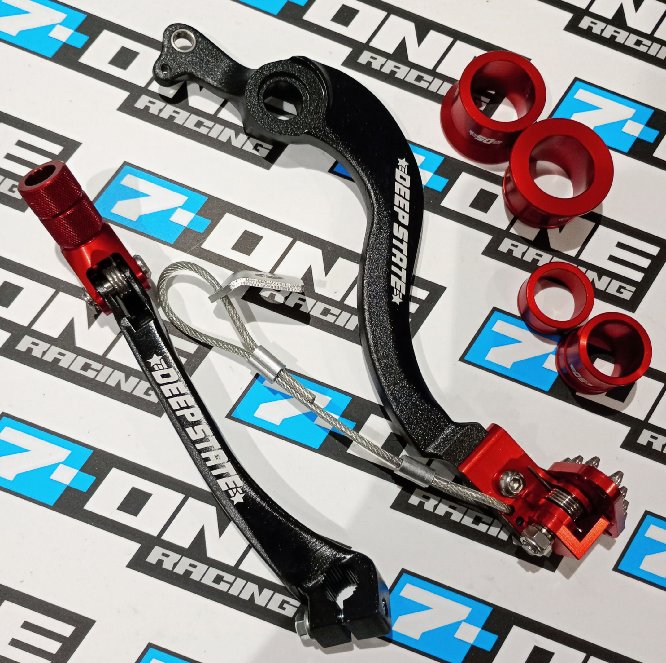 HONDA CRF 450 R RX 2017-2025 RED BLACK BRAKE PEDAL GEAR LEVER WHEEL SPAC