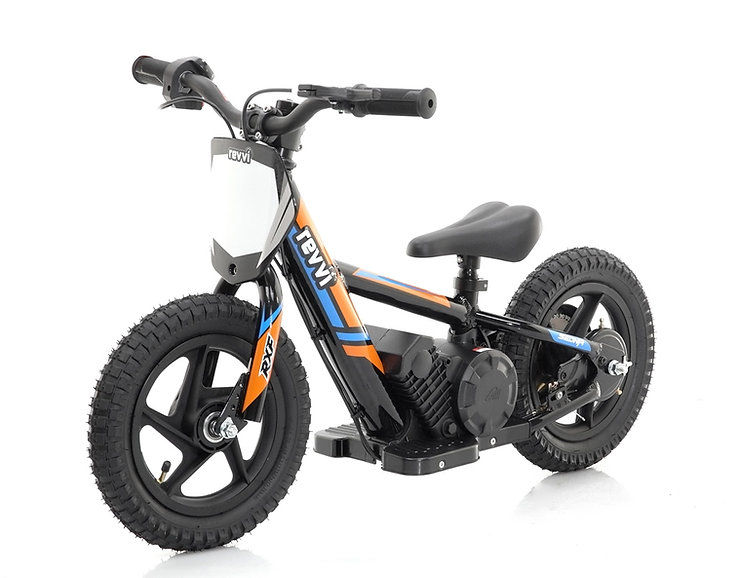 REVVI 12" KIDS CHILDS ELECTRIC BALANCE BIKE - ORANGE