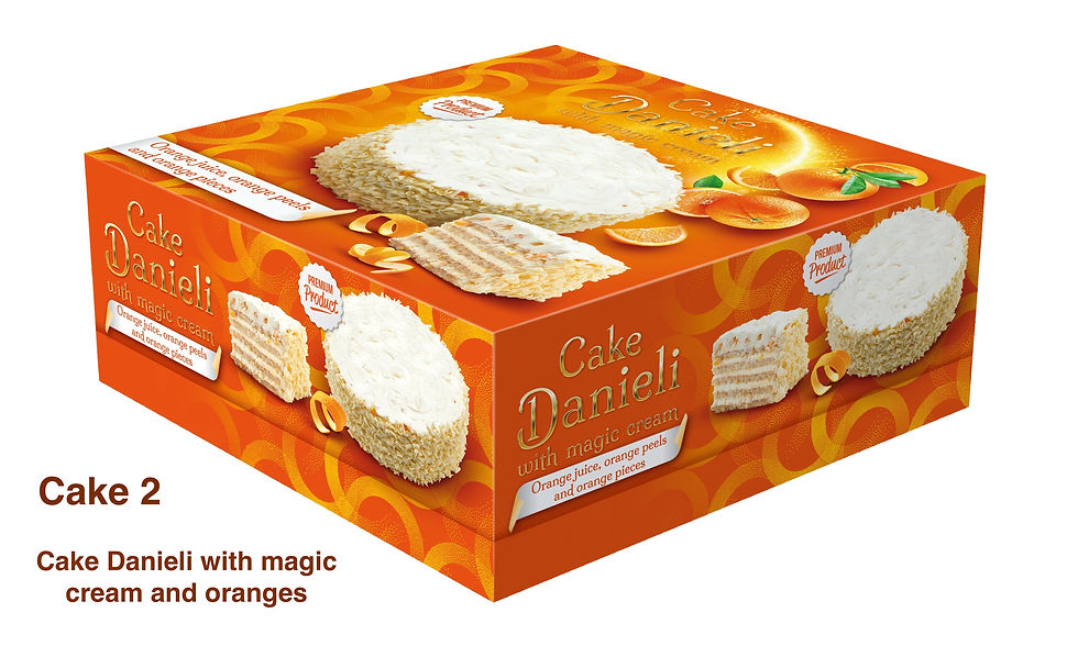 “Danieli” Cake with magic cream, orange juice, orange peels and orange pieces