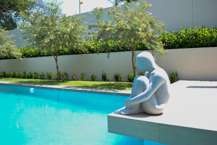 Photo of modern pool design.