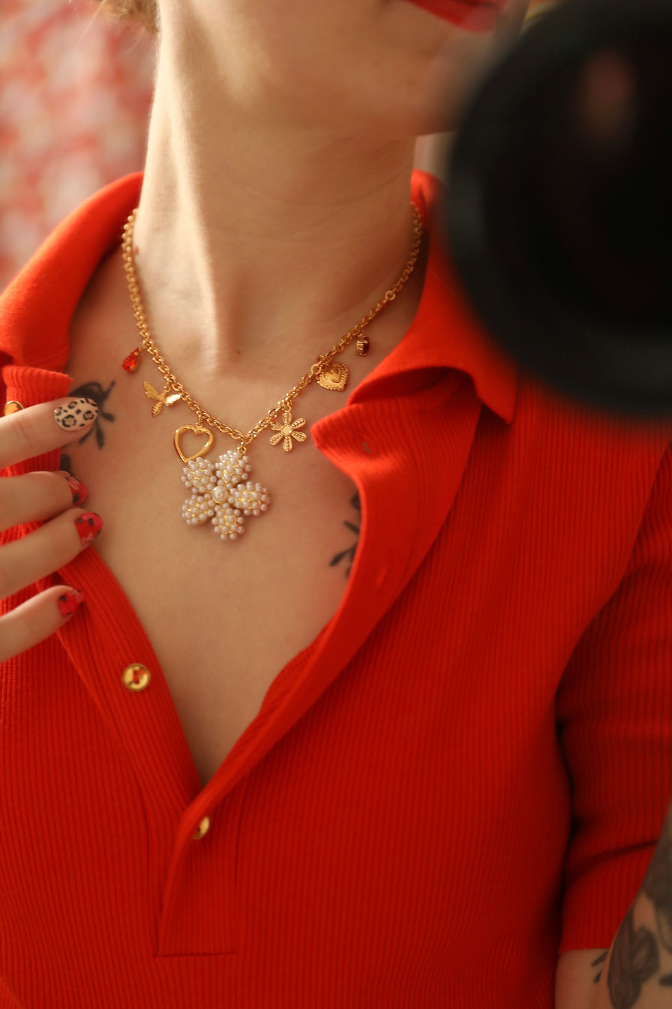 Miniature : Collier SUNNY grigris nacre