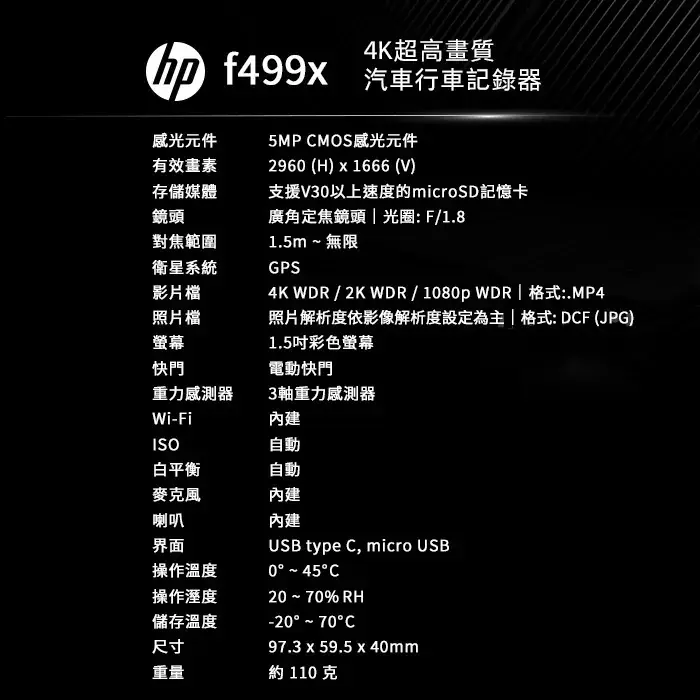 縮圖：f499x kit 汽車行車紀錄器