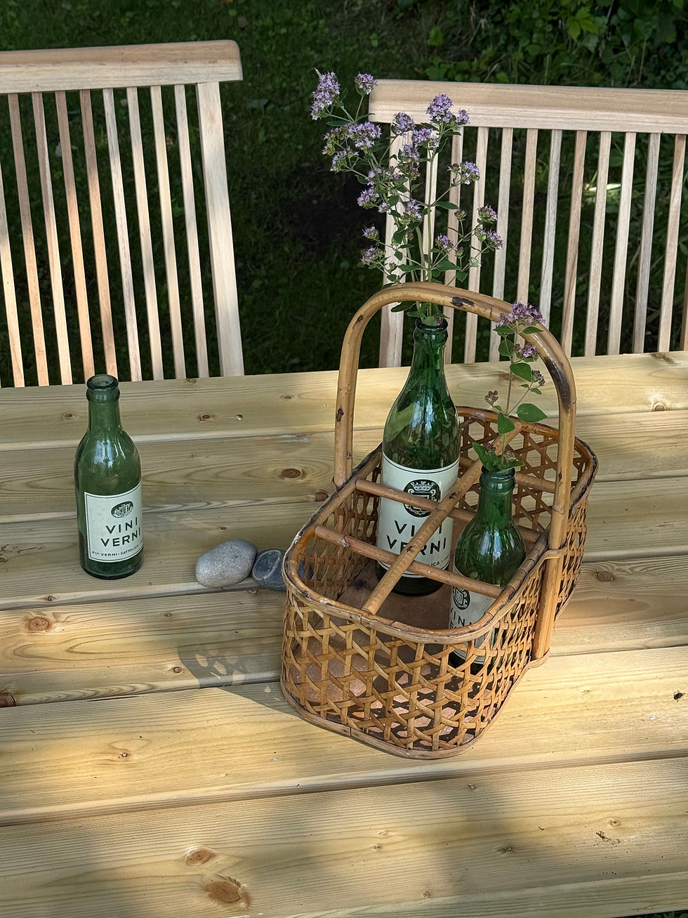 Miniaturebillede: Korb / Getränkehalter im Boho-Style