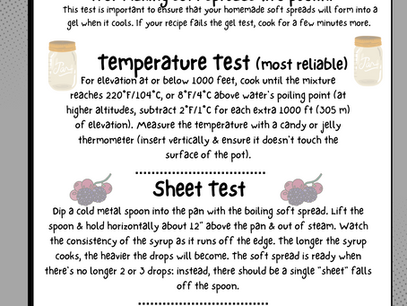 Gel Stage Tests for Making Pectin-Feee Soft Spreads