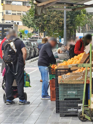 CATALÁ PERMITE LA VENTA DE FRUTA EN LAS ACERAS DE VALENCIA.