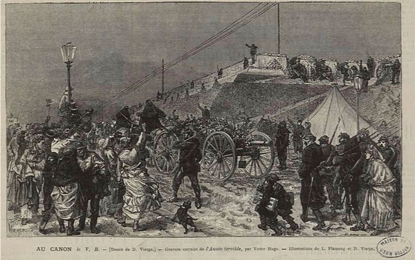 Le transport du canon "Victor Hugo" en 1870