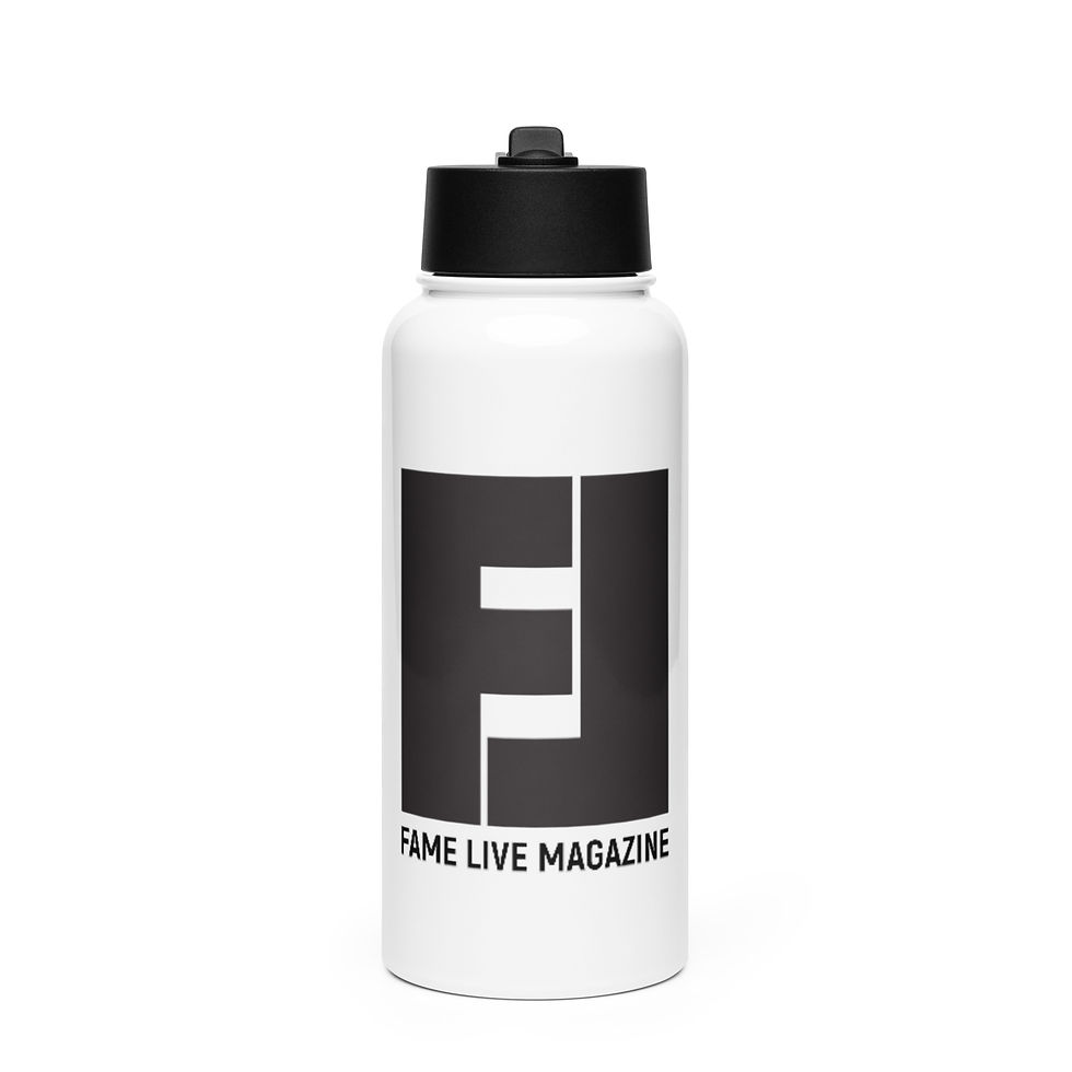 Thumbnail: Stainless steel water bottle with a straw lid