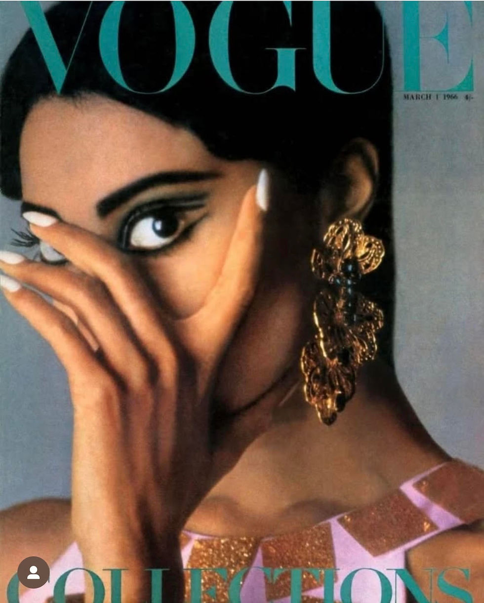 DONYALE LUNA Cover of Vogue March 1966
