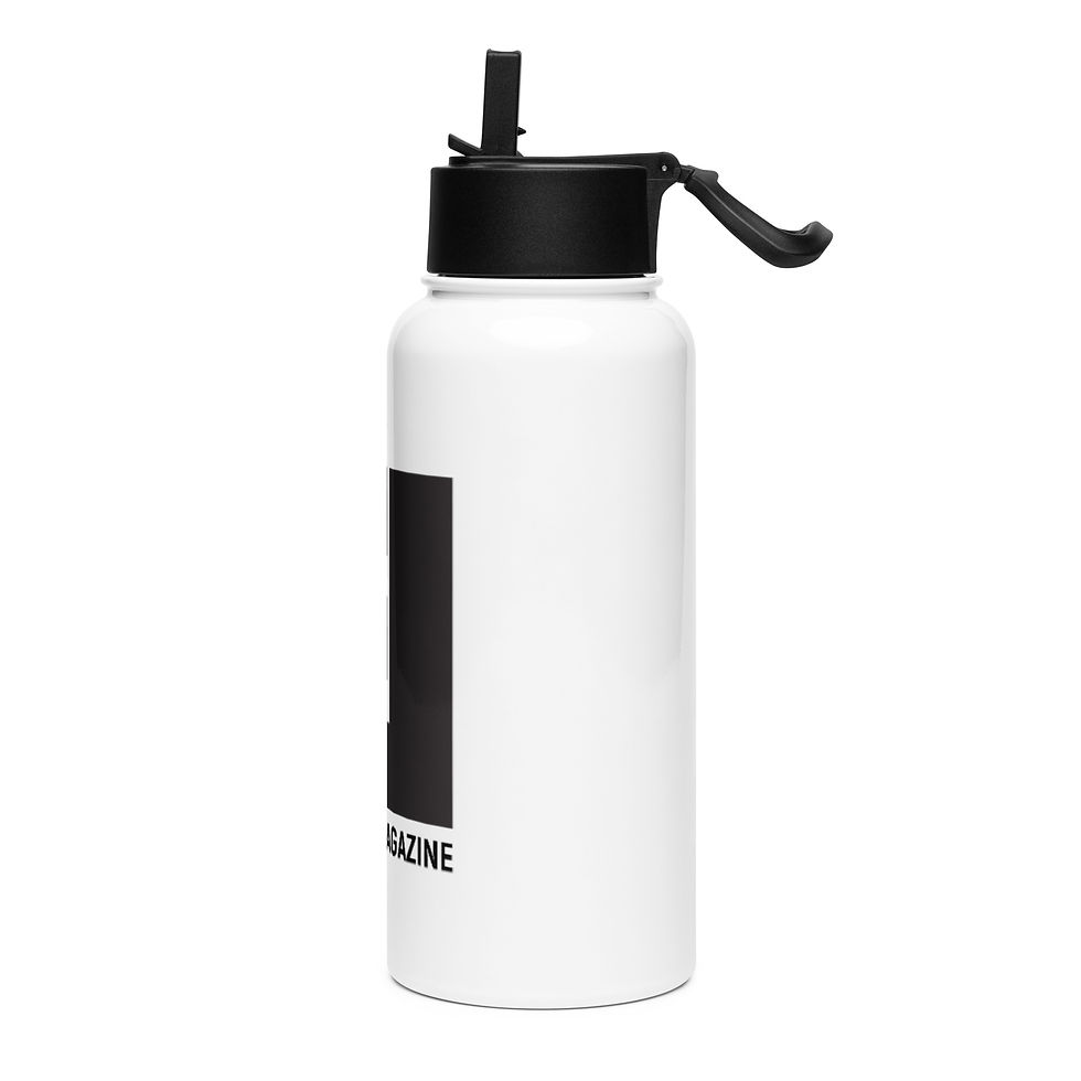 Thumbnail: Stainless steel water bottle with a straw lid