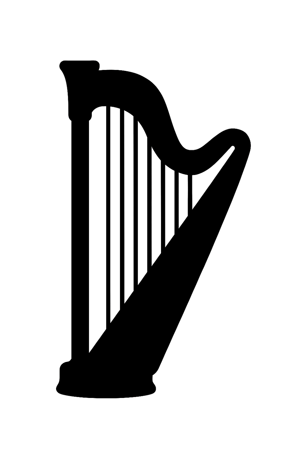 Icône harpe, musique écoutée dans plus de 139 pays