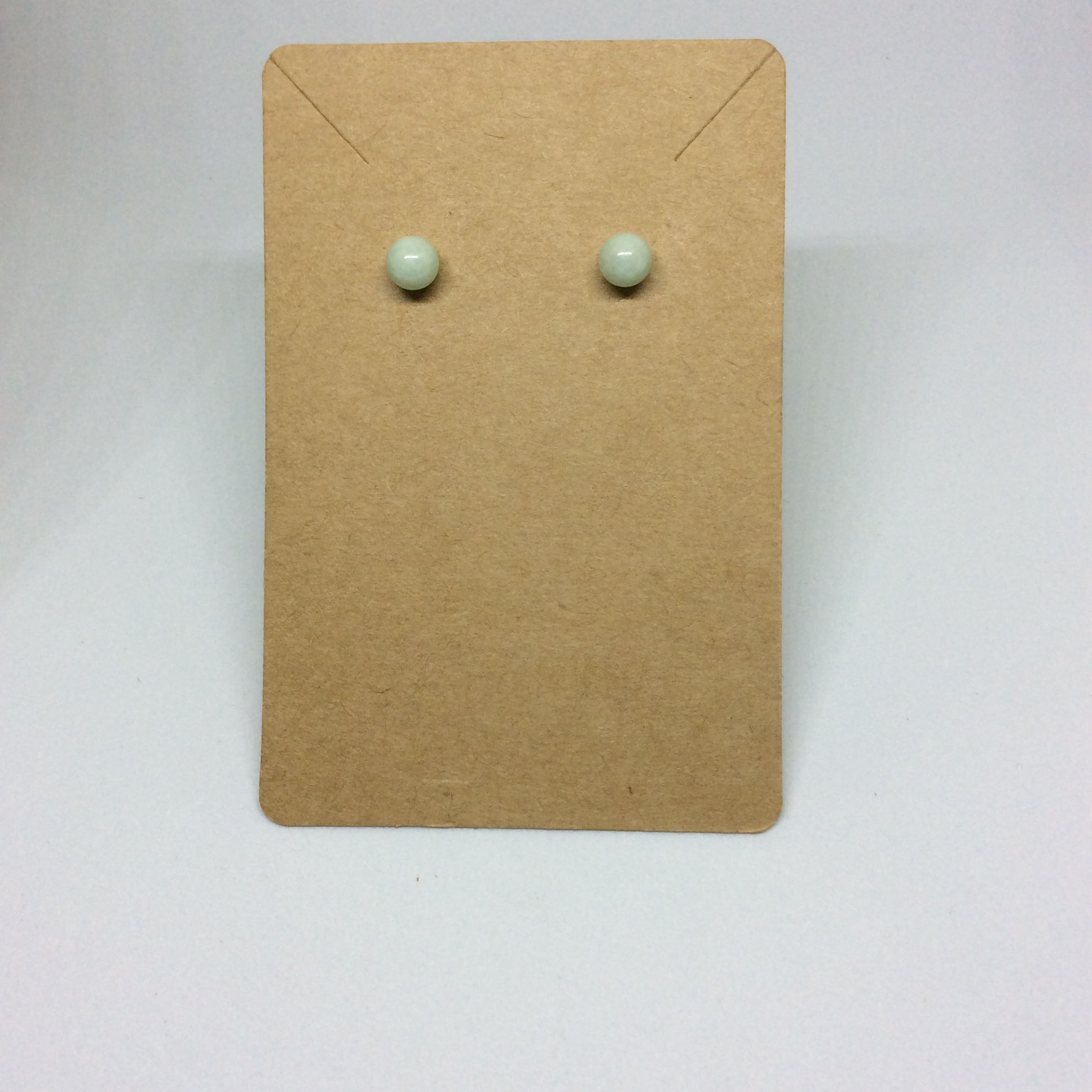 Natural Jade, Light Green Jade Beads Earring