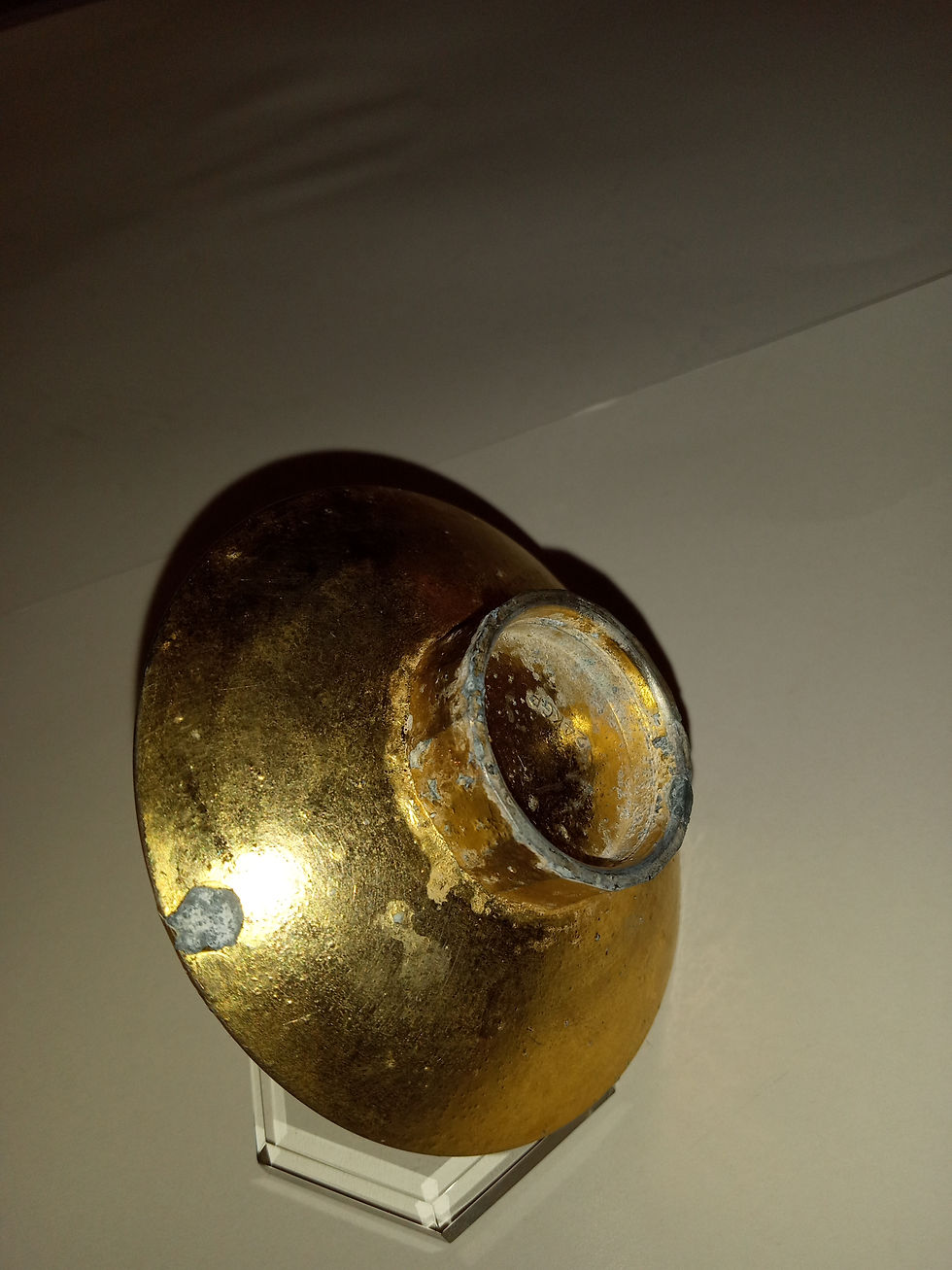 Thumbnail: Antique Iron Small Cover With 24K Yellow Gold Plated. Diameter 3" "SALE" "DIS."