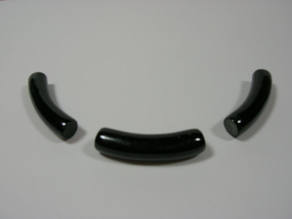 Thumbnail: Loose Black Onyx Oblong stones 6 1/2 x 29 1/4/7 1/4 x  29 3/4 mm "SALES""DIS"